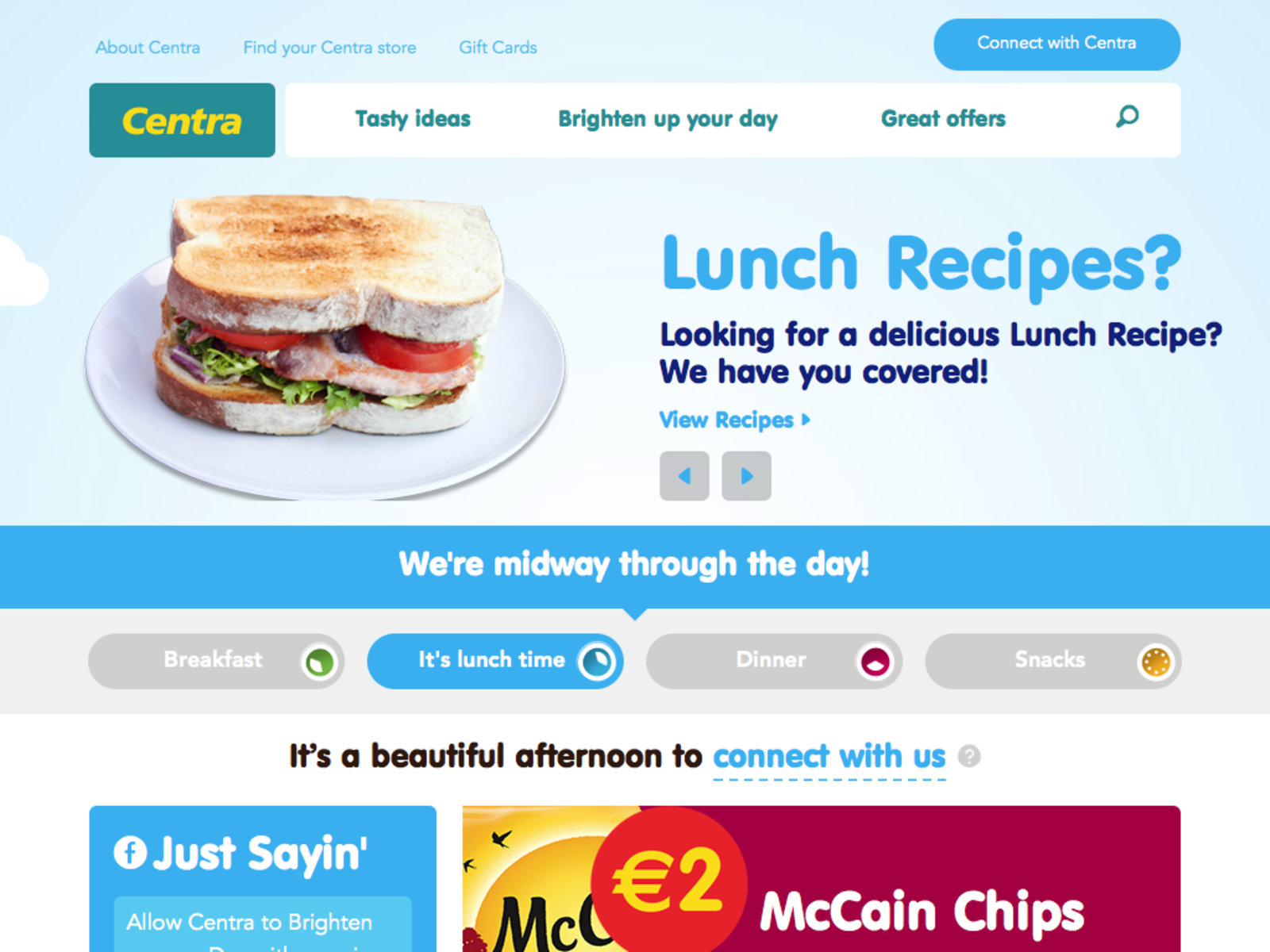 Centra Homepage 2014